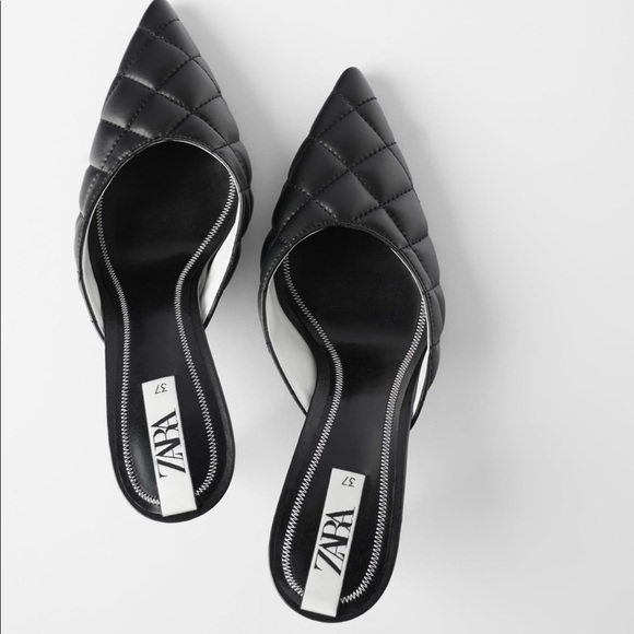 Zara Shoes - Brand New Zara Black Quilted Mules Size 9/ Euro40